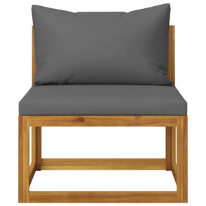 10-tlg. Garten-Lounge-Set mit Auflagen Massivholz Akazie