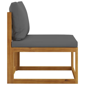 10-tlg. Garten-Lounge-Set mit Auflagen Massivholz Akazie
