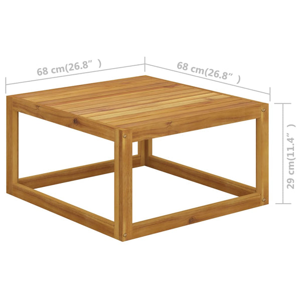 6-tlg. Garten-Lounge-Set mit Auflagen Massivholz Akazie