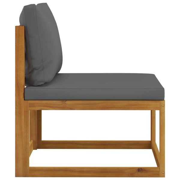 vidaXL Salon de jardin 6 pcs avec coussins Bois d'acacia massif