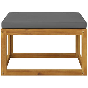 4-tlg. Garten-Lounge-Set mit Auflagen Massivholz Akazie