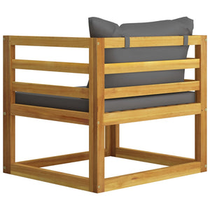 7-tlg. Garten-Lounge-Set mit Auflagen Massivholz Akazie