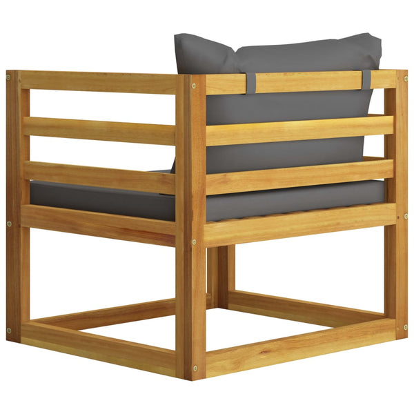 7-tlg. Garten-Lounge-Set mit Auflagen Massivholz Akazie