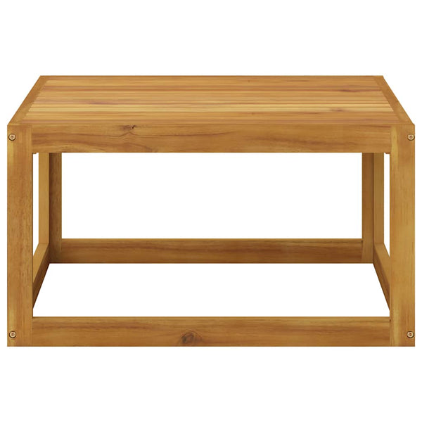 6-tlg. Garten-Lounge-Set mit Auflagen Creme Massivholz Akazie