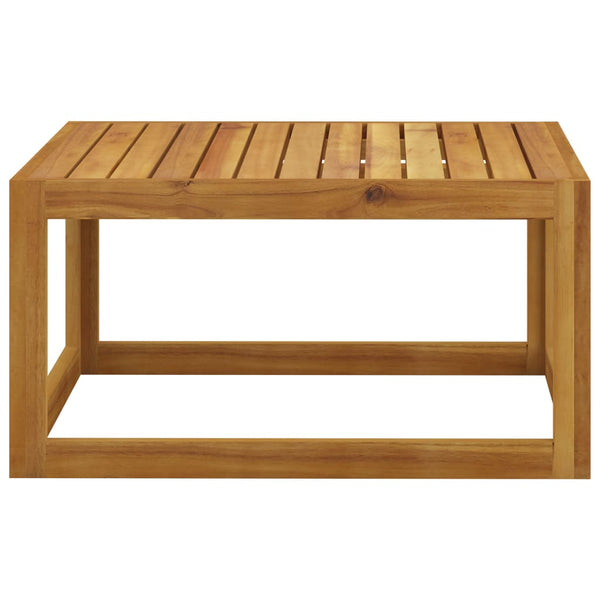 9-tlg. Garten-Lounge-Set mit Auflagen Creme Massivholz Akazie