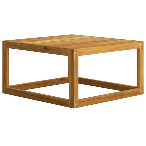 9-tlg. Garten-Lounge-Set mit Auflagen Creme Massivholz Akazie