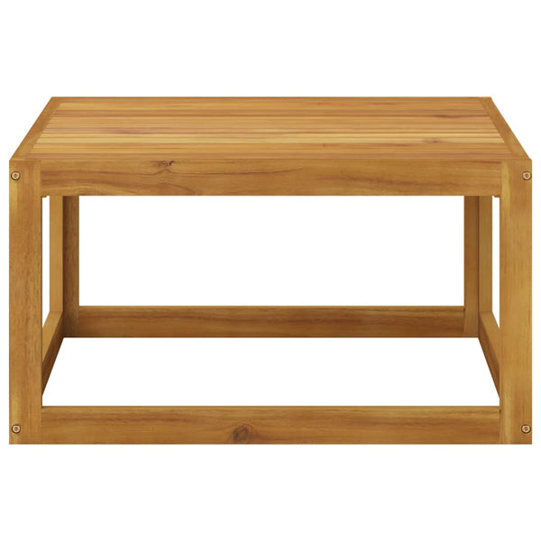 6-tlg. Garten-Lounge-Set mit Auflagen Creme Massivholz Akazie
