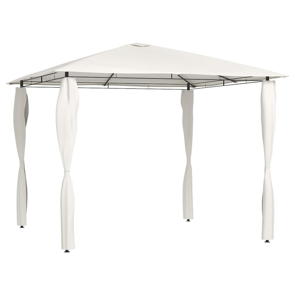 vidaXL Pavillon avec housses de poteaux 3x3x2,6 m Crème 160 g/m²