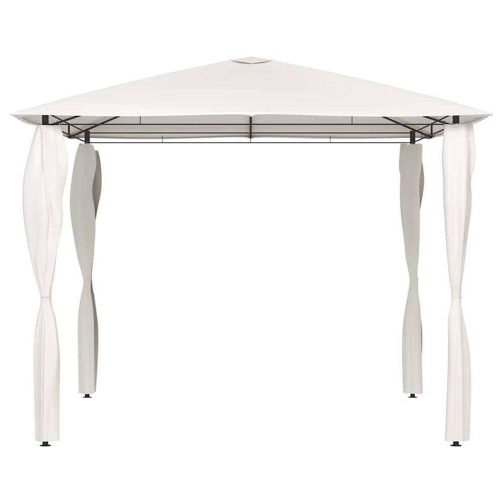 vidaXL Pavillon avec housses de poteaux 3x3x2,6 m Crème 160 g/m²