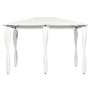 Pavillon mit Pfostenabdeckungen 3x4x2,6 m Creme 160 g/m²