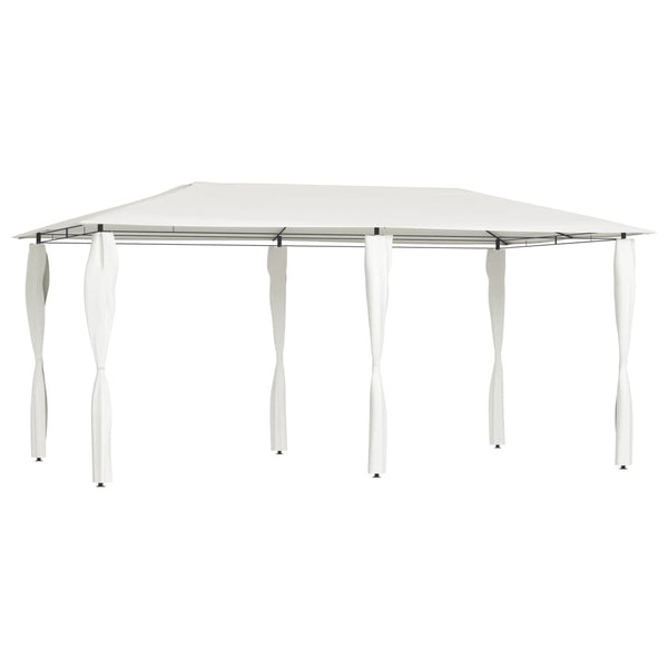 Pavillon mit Pfostenverkleidung 2,98x5,3x2,59 m Creme 160 g/m²