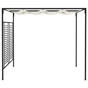 Pavillon mit Ausziehbarem Dach 3x4x2,3 m Cremeweiß 180 g/m²