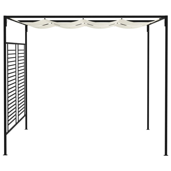 Pavillon mit Ausziehbarem Dach 3x4x2,3 m Cremeweiß 180 g/m²