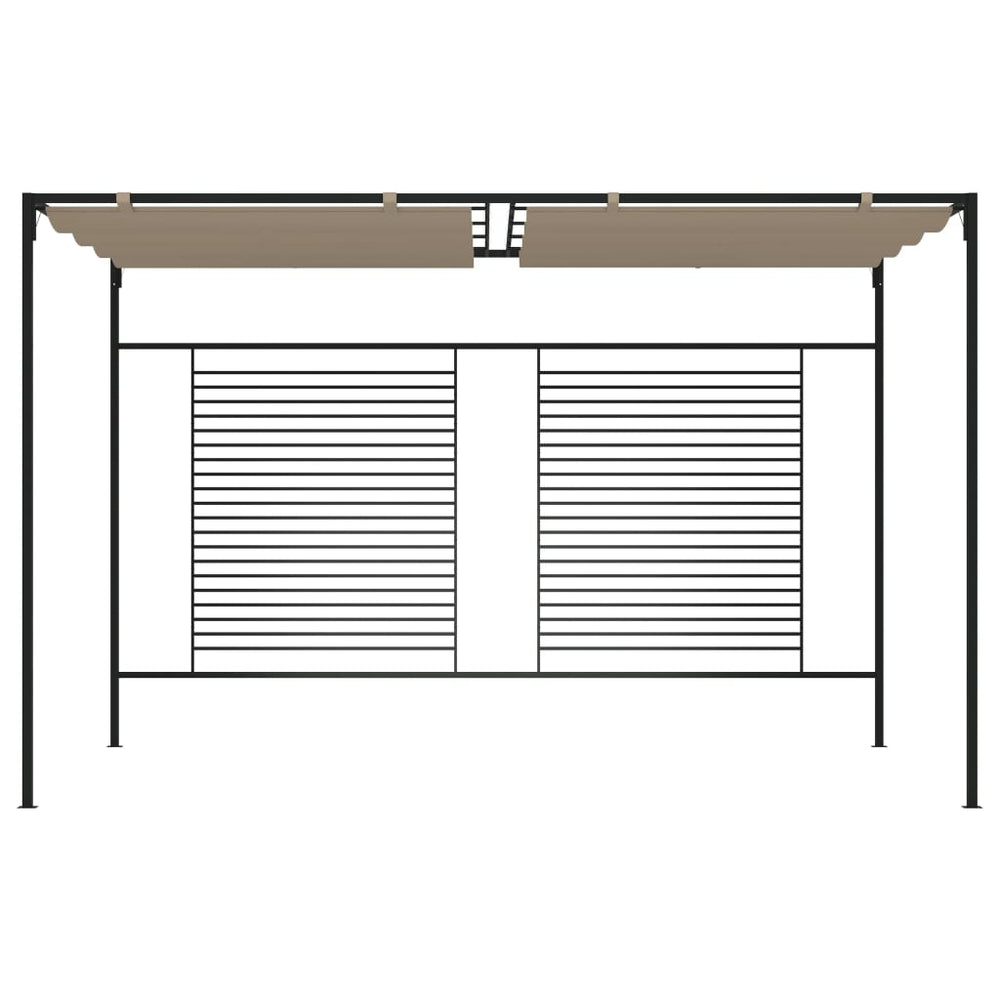 Pavillon mit Ausziehbarem Dach 3x4x2,3 m Taupe 180 g/m²