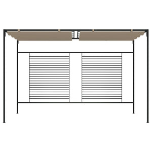 Pavillon mit Ausziehbarem Dach 3x4x2,3 m Taupe 180 g/m²