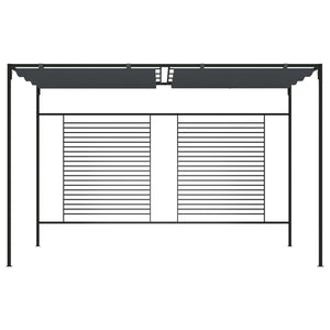 Pavillon mit Ausziehbarem Dach 4x3x2,3 m Anthrazit 180 g/m²