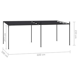 Pavillon mit Ausziehbarem Dach 600x300x233 cm Anthrazit