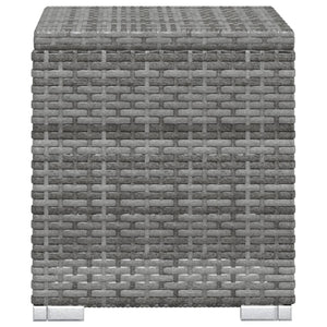 3-tlg. Garten-Sonnenliegen mit Teetisch Poly Rattan Grau