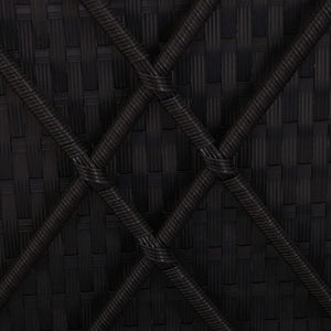 3-tlg. Garten-Sonnenliegen mit Teetisch Poly Rattan Schwarz