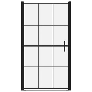 Duschtür Hartglas 100 x 178 cm Schwarz