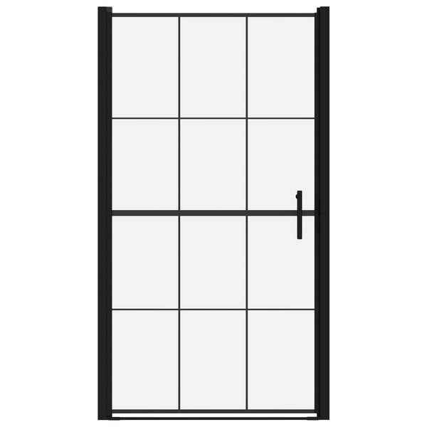 Duschtür Hartglas 100 x 178 cm Schwarz