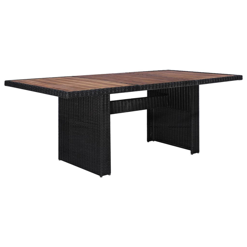 vidaXL 9-piece Garden Dining Set Poly Rattan Black