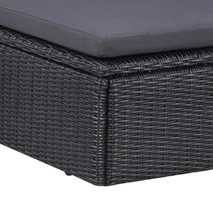 vidaXL Salon de jardin à dîner 11 pcs Résine tressée Noir