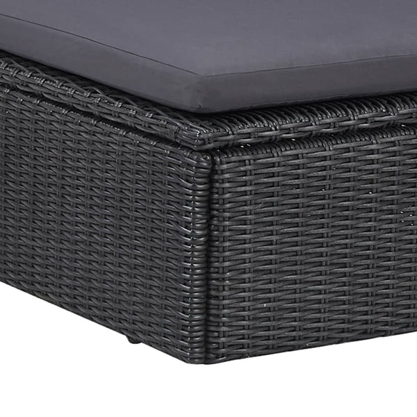 vidaXL Salon de jardin à dîner 11 pcs Résine tressée Noir