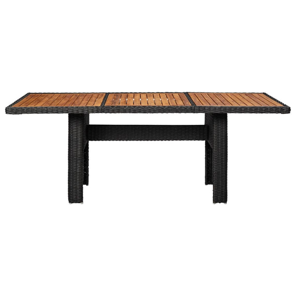 vidaXL Salon de jardin à dîner 11 pcs Résine tressée Noir