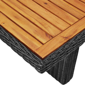 vidaXL Salon de jardin à dîner 11 pcs Résine tressée Noir