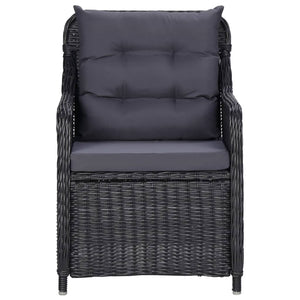 vidaXL Salon de jardin à dîner 11 pcs Résine tressée Noir