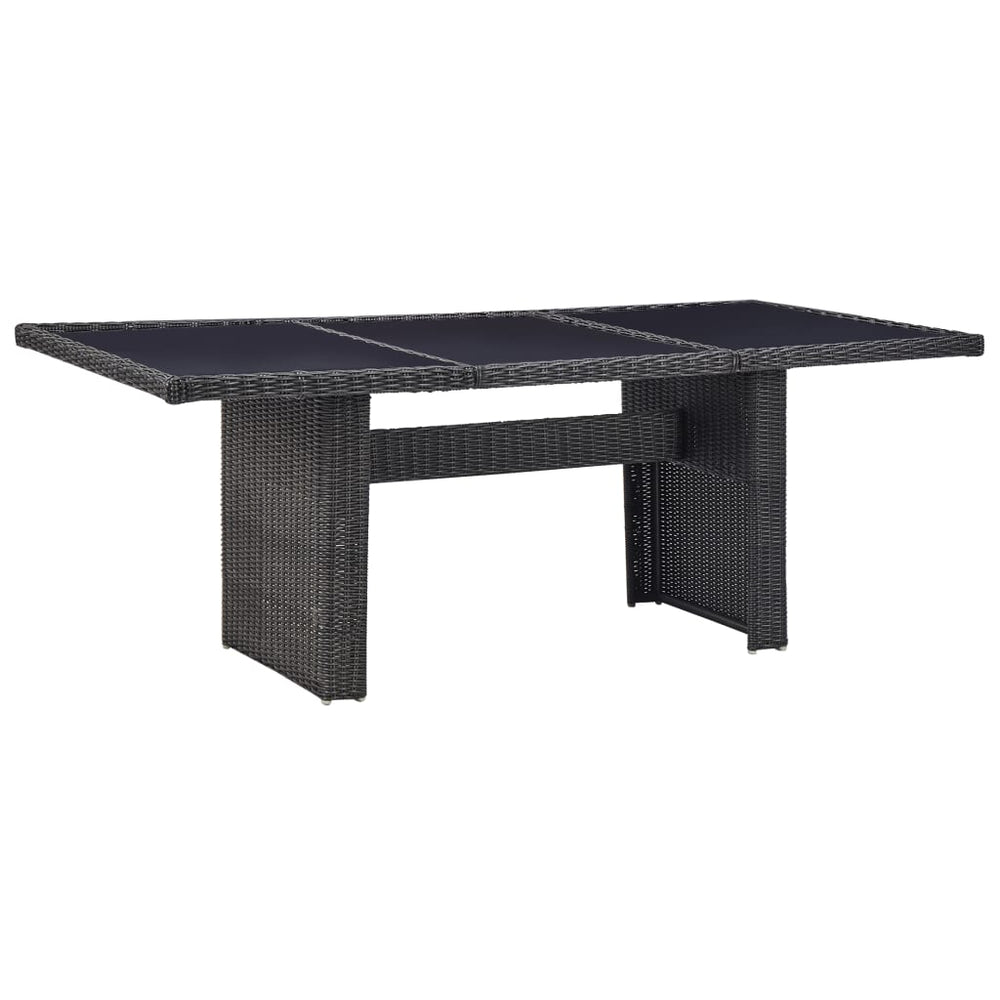 vidaXL 9-piece Garden Dining Set Poly Rattan Black