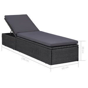 11-tlg. Garten-Essgruppe Poly Rattan Schwarz