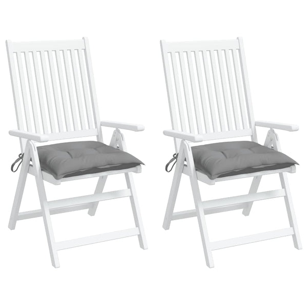 Stuhlkissen 2 Stk. Grau 40x40x7 cm Oxford-Gewebe