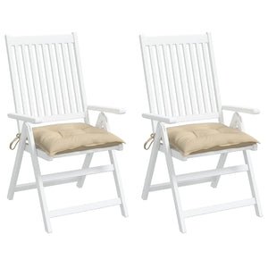 Stuhlkissen 2 Stk. Beige 40x40x7 cm Oxford-Gewebe