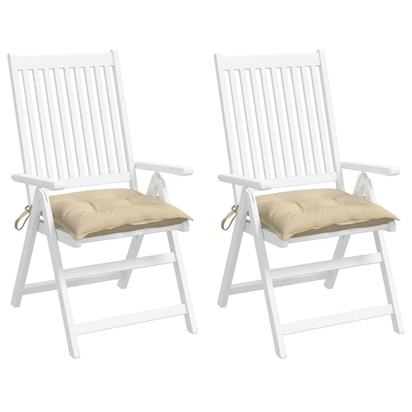 Stuhlkissen 2 Stk. Beige 40x40x7 cm Oxford-Gewebe