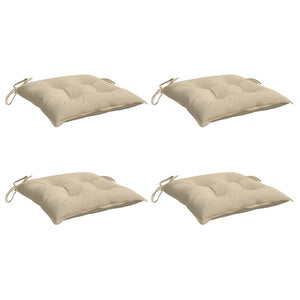 Stuhlkissen 4 Stk. Beige 40x40x7 cm Oxford-Gewebe