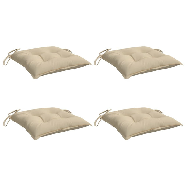 Stuhlkissen 4 Stk. Beige 40x40x7 cm Oxford-Gewebe