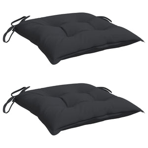 Stuhlkissen 2 Stk. Schwarz 40x40x7 cm Oxford-Gewebe