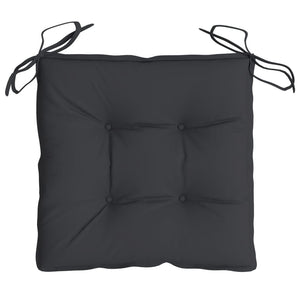 Stuhlkissen 2 Stk. Schwarz 40x40x7 cm Oxford-Gewebe