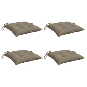 vidaXL Coussins de chaise 4 pcs Taupe 40x40x7 cm Tissu Oxford