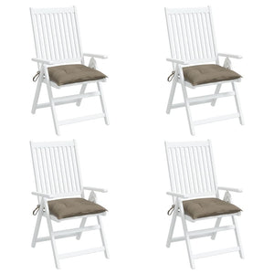 vidaXL Coussins de chaise 4 pcs Taupe 40x40x7 cm Tissu Oxford