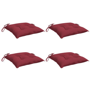 Stuhlkissen 4 Stk. Weinrot 40x40x7 cm Oxford-Gewebe