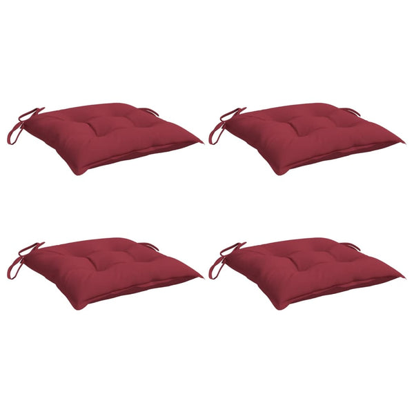 Stuhlkissen 4 Stk. Weinrot 40x40x7 cm Oxford-Gewebe