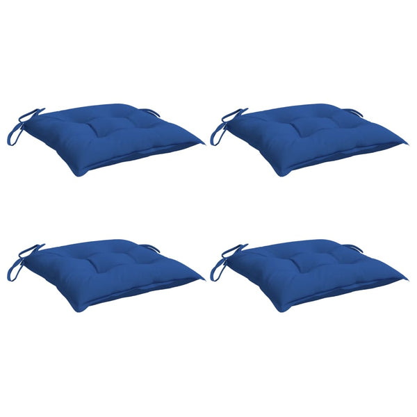 Stuhlkissen 4 Stk. Blau 40x40x7 cm Oxford-Gewebe