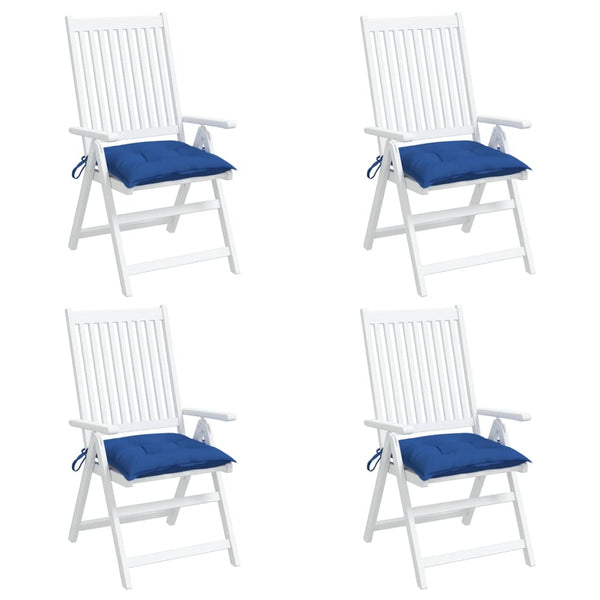 Stuhlkissen 4 Stk. Blau 40x40x7 cm Oxford-Gewebe