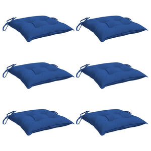 Stuhlkissen 6 Stk. Blau 40x40x7 cm Oxford-Gewebe
