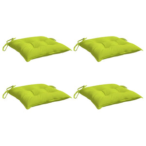 vidaXL Coussins de chaise 4 pcs Vert vif 40x40x7 cm Tissu Oxford
