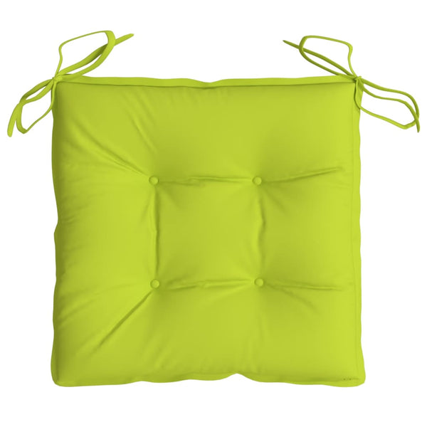 vidaXL Coussins de chaise 4 pcs Vert vif 40x40x7 cm Tissu Oxford