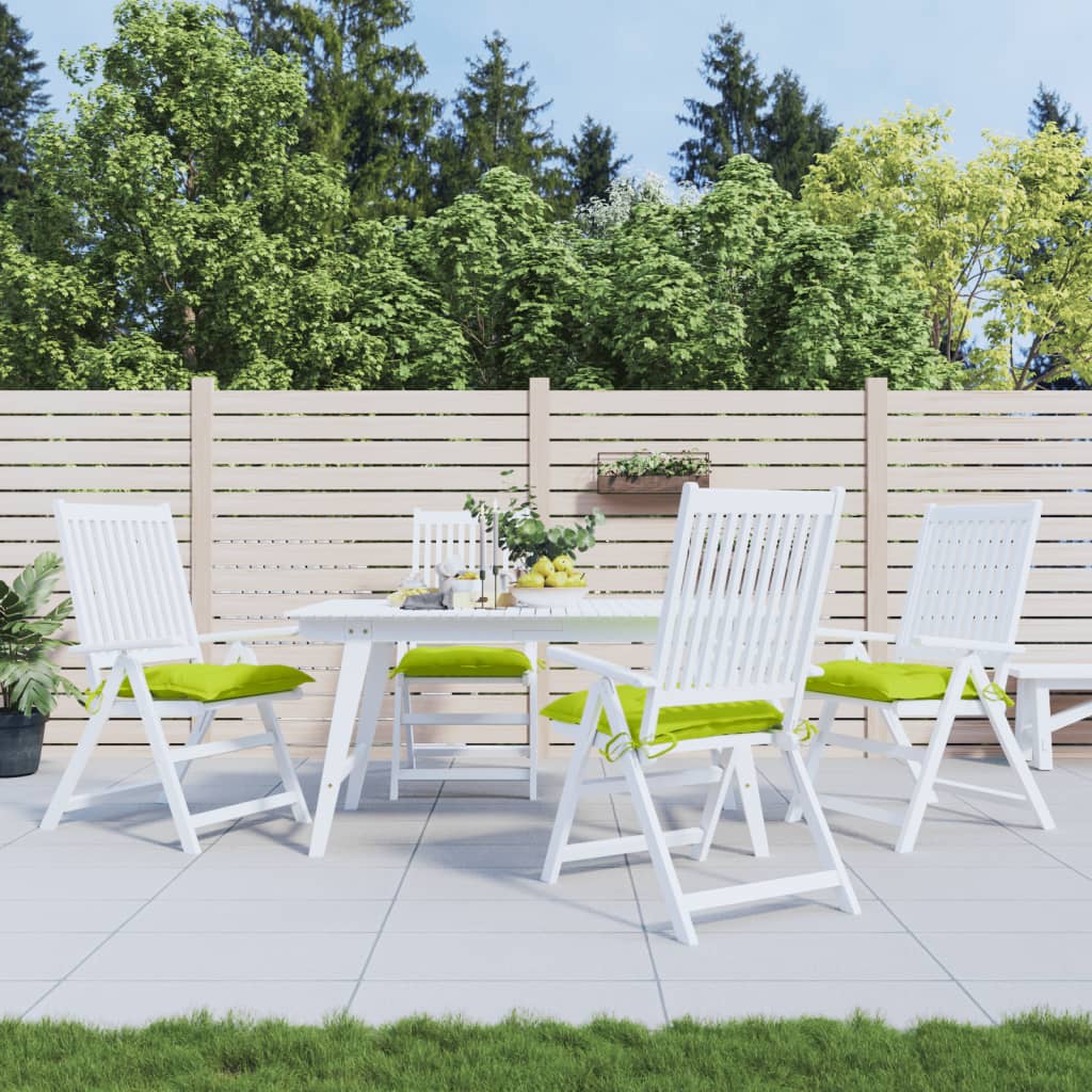 vidaXL Coussins de chaise 4 pcs Vert vif 40x40x7 cm Tissu Oxford